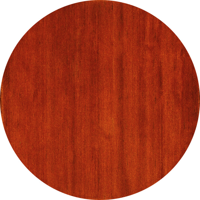 Round Machine Washable Abstract Yellow Contemporary Rug, wshcon126yw