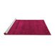 Sideview of Machine Washable Abstract Pink Contemporary Rug, wshcon126pnk