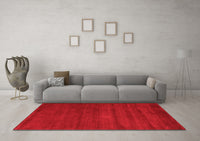 Machine Washable Abstract Red Contemporary Rug, wshcon126red