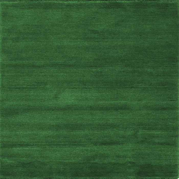 Square Machine Washable Abstract Emerald Green Contemporary Area Rugs, wshcon126emgrn
