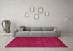 Machine Washable Abstract Pink Contemporary Rug in a Living Room, wshcon126pnk