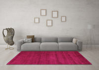 Machine Washable Abstract Pink Contemporary Rug, wshcon126pnk