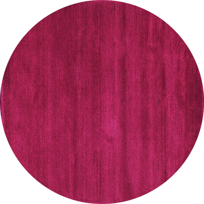 Round Machine Washable Abstract Pink Contemporary Rug, wshcon126pnk