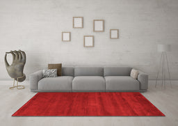 Machine Washable Abstract Orange Contemporary Area Rugs in a Living Room, wshcon126org