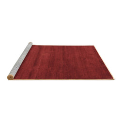 Sideview of Machine Washable Abstract Brown Contemporary Rug, wshcon126brn
