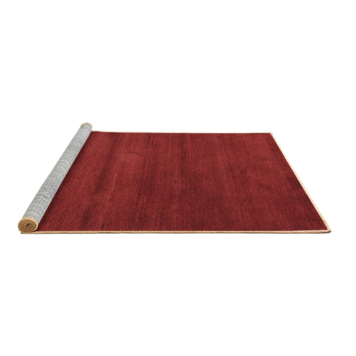 Sideview of Machine Washable Abstract Brown Contemporary Rug, wshcon126brn