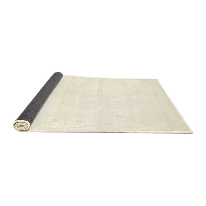 Thickness of Contemporary Blanched Almond Beige Solid Rug, con127