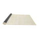 Thickness of Contemporary Blanched Almond Beige Solid Rug, con127