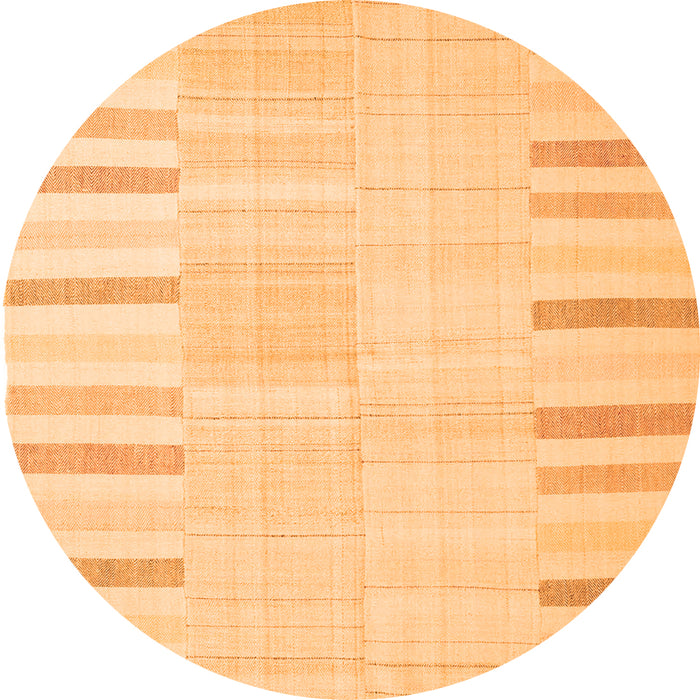 Square Abstract Orange Contemporary Rug, con1270org