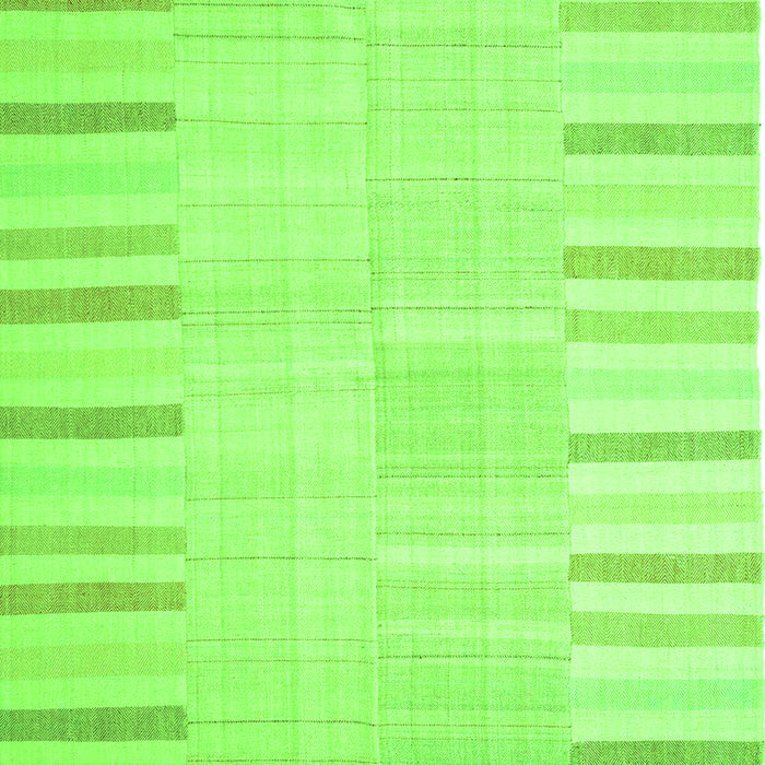 Round Machine Washable Abstract Green Contemporary Area Rugs, wshcon1270grn