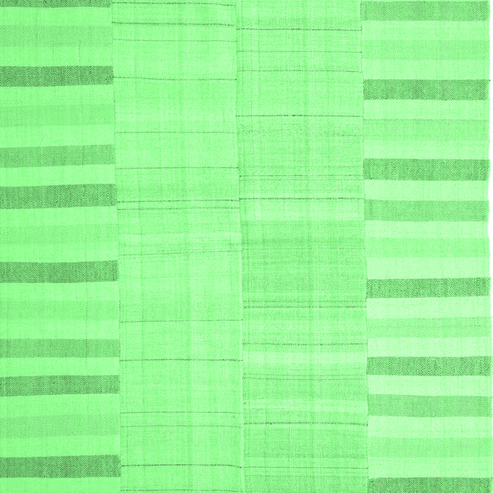 Square Machine Washable Abstract Emerald Green Contemporary Area Rugs, wshcon1270emgrn