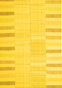 Abstract Yellow Contemporary Rug, con1270yw