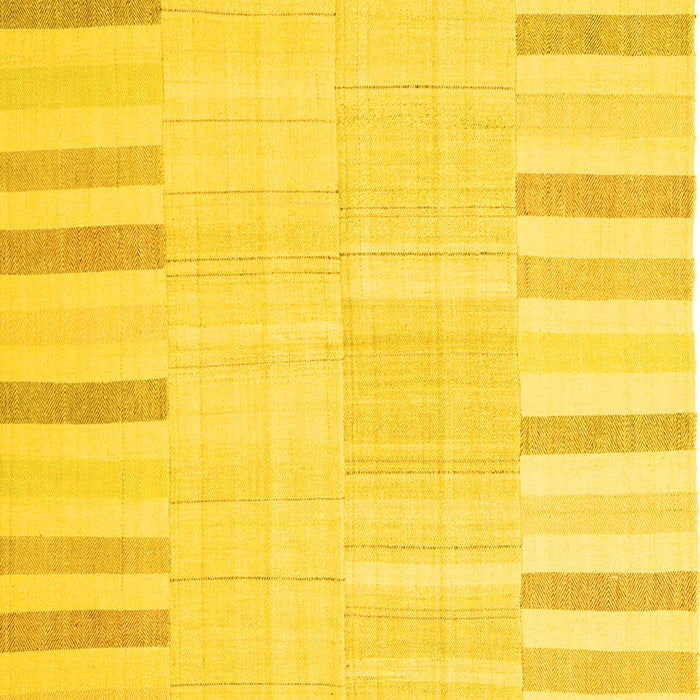 Machine Washable Abstract Yellow Contemporary Rug, wshcon1270yw