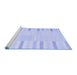 Sideview of Machine Washable Abstract Blue Contemporary Rug, wshcon1270blu