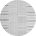 Square Abstract Gray Contemporary Rug, con1270gry