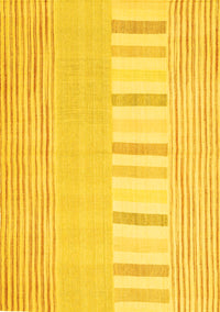 Abstract Yellow Contemporary Rug, con1271yw