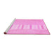 Sideview of Machine Washable Abstract Pink Contemporary Rug, wshcon1271pnk