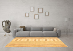 Machine Washable Abstract Brown Contemporary Rug in a Living Room,, wshcon1271brn