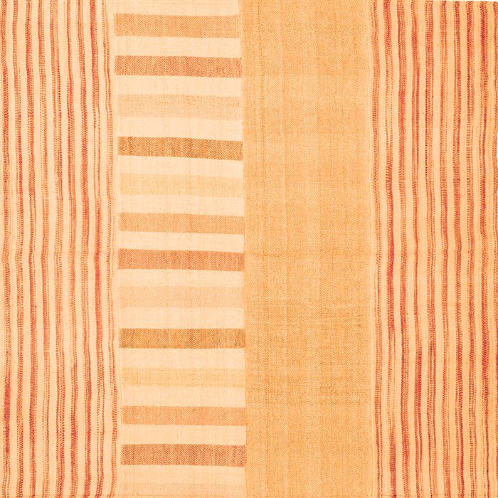 Round Machine Washable Abstract Orange Contemporary Area Rugs, wshcon1271org