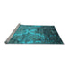 Sideview of Machine Washable Abstract Light Blue Contemporary Rug, wshcon1272lblu