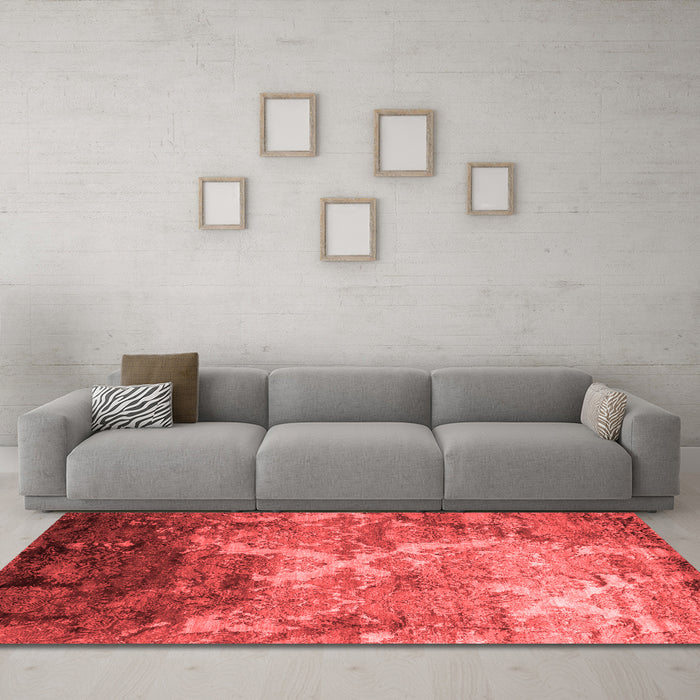 Contemporary Red Washable Rugs
