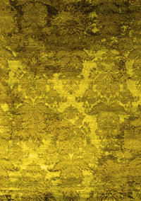 Abstract Yellow Contemporary Rug, con1272yw