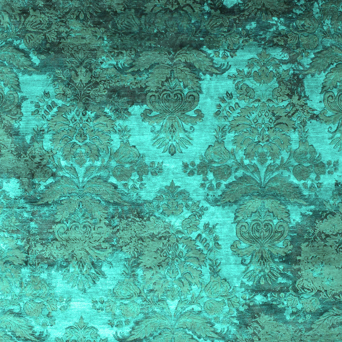Machine Washable Abstract Turquoise Contemporary Area Rugs, wshcon1272turq