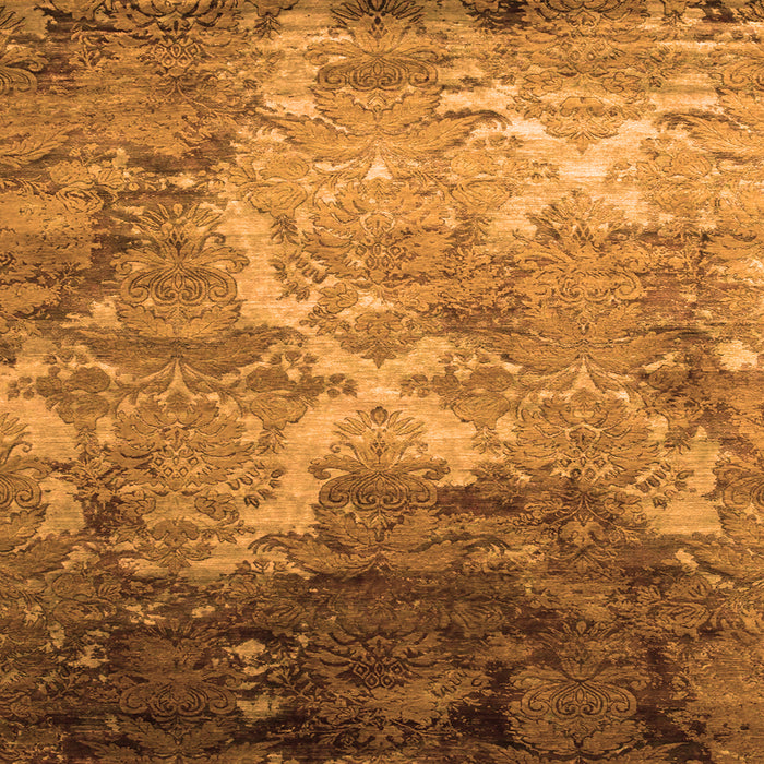 Serging Thickness of Abstract Orange Contemporary Rug, con1272org