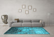 Machine Washable Abstract Light Blue Contemporary Rug in a Living Room, wshcon1272lblu