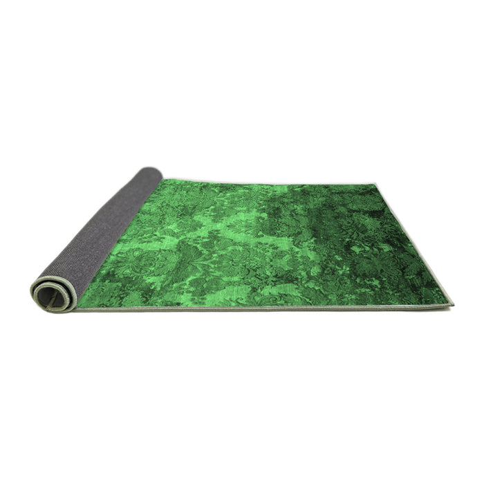 Sideview of Abstract Emerald Green Contemporary Rug, con1272emgrn