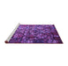 Sideview of Machine Washable Abstract Purple Contemporary Area Rugs, wshcon1273pur