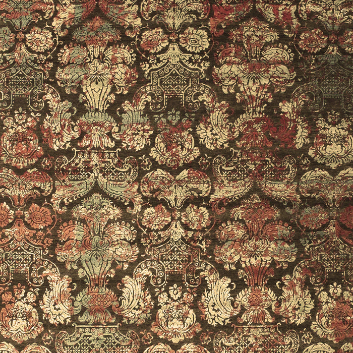 Machine Washable Abstract Brown Contemporary Rug, wshcon1273brn