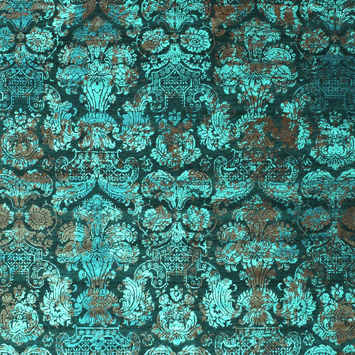 Abstract Turquoise Contemporary Rug, con1273turq