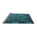 Sideview of Machine Washable Abstract Light Blue Contemporary Rug, wshcon1273lblu