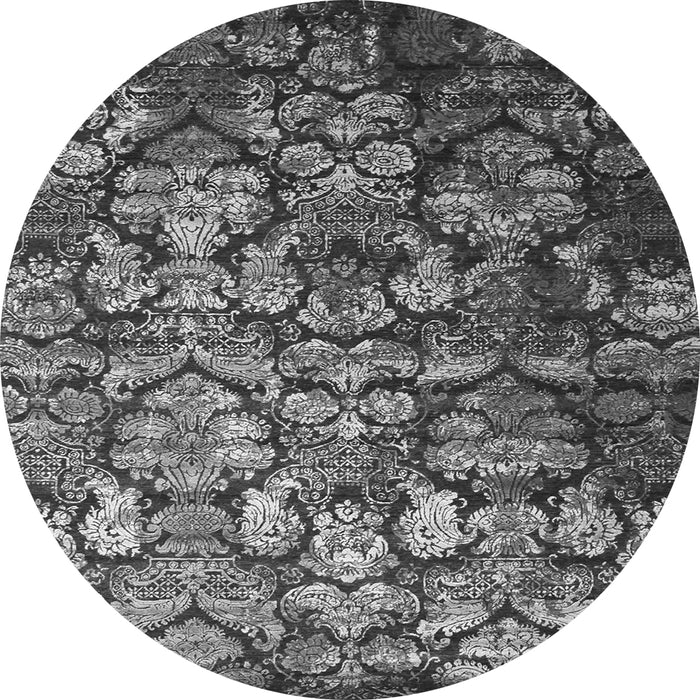 Square Abstract Gray Contemporary Rug, con1273gry