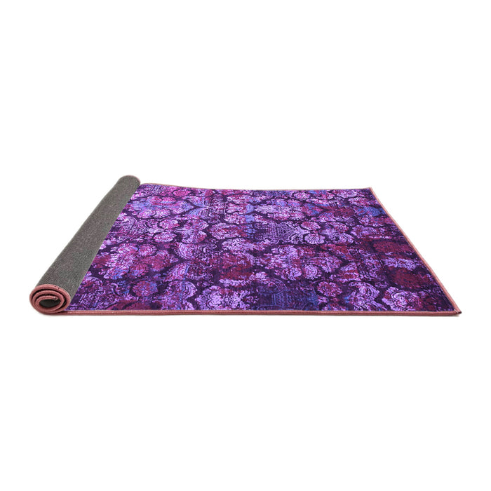Sideview of Abstract Purple Contemporary Rug, con1273pur