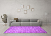 Machine Washable Abstract Purple Contemporary Rug, wshcon1274pur