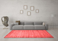 Machine Washable Abstract Red Contemporary Rug, wshcon1274red