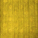 Square Abstract Yellow Contemporary Rug, con1274yw