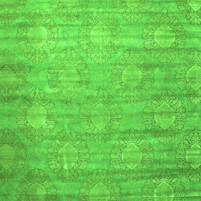 Serging Thickness of Machine Washable Abstract Green Contemporary Area Rugs, wshcon1274grn