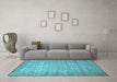 Machine Washable Abstract Light Blue Contemporary Rug in a Living Room, wshcon1274lblu