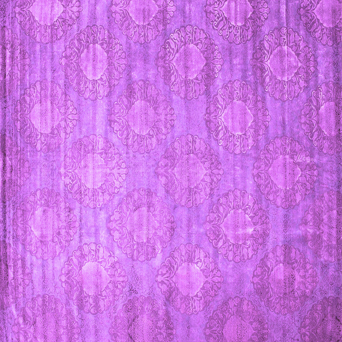 Square Machine Washable Abstract Purple Contemporary Area Rugs, wshcon1274pur