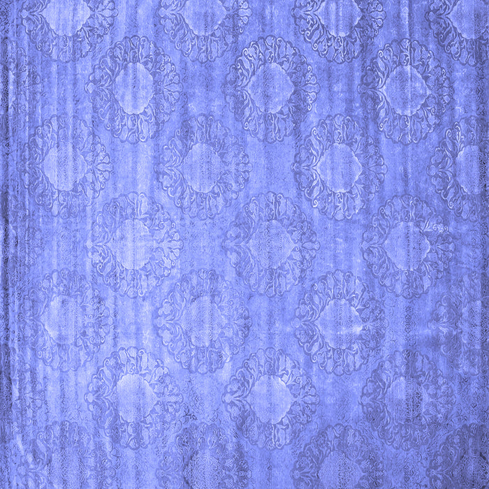 Square Abstract Blue Contemporary Rug, con1274blu