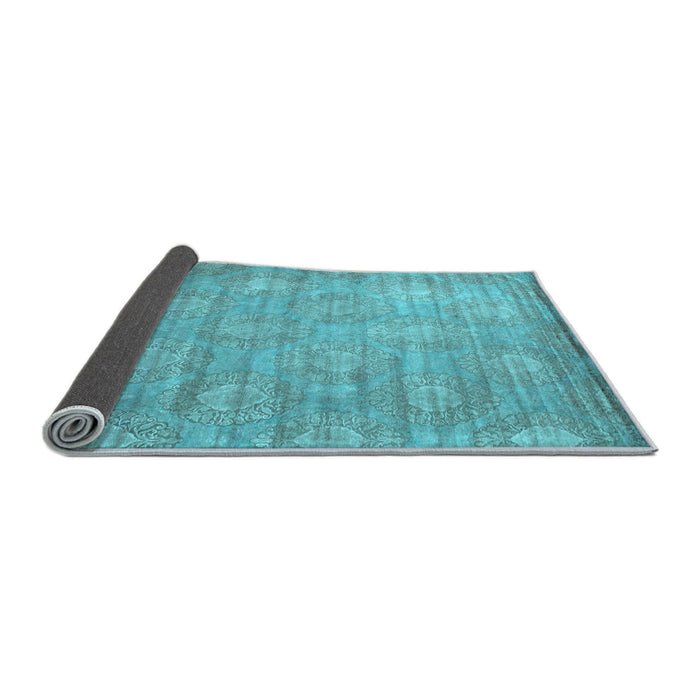 Sideview of Abstract Light Blue Contemporary Rug, con1274lblu