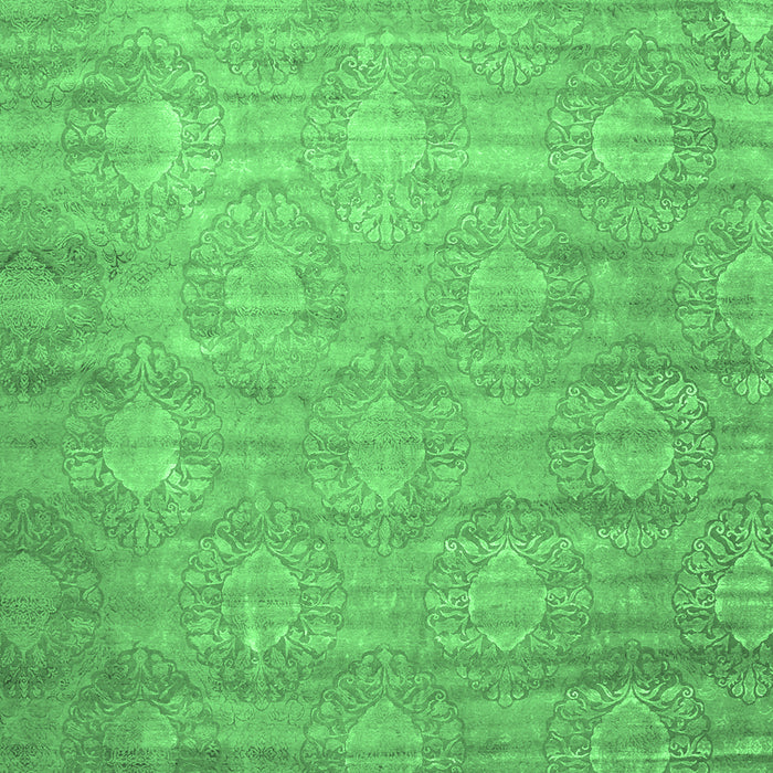 Machine Washable Abstract Emerald Green Contemporary Area Rugs, wshcon1274emgrn