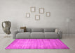 Machine Washable Abstract Pink Contemporary Rug in a Living Room, wshcon1274pnk