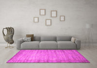 Machine Washable Abstract Pink Contemporary Rug, wshcon1274pnk