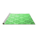 Sideview of Machine Washable Abstract Emerald Green Contemporary Area Rugs, wshcon1275emgrn