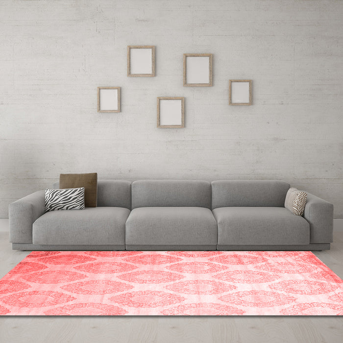 Contemporary Red Washable Rugs