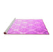 Sideview of Machine Washable Abstract Pink Contemporary Rug, wshcon1275pnk